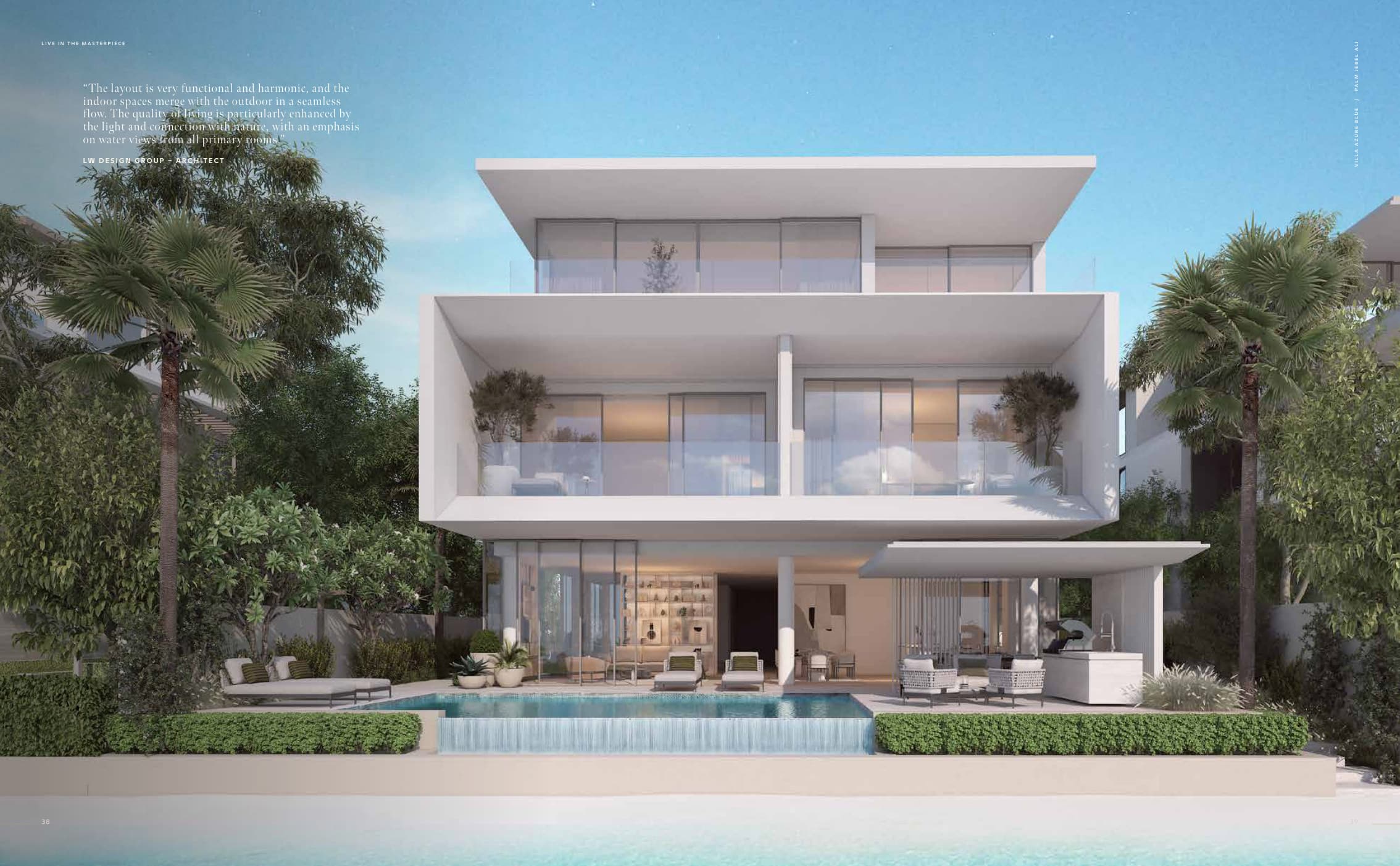 Villa Azure Blue — Palm Jebel Ali exterior rendering