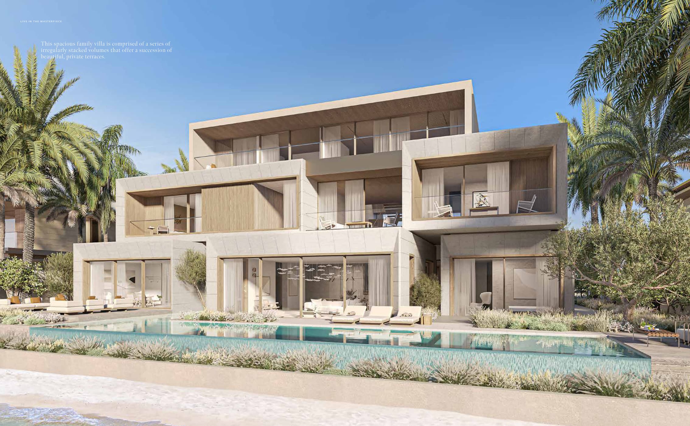 Villa Coral Living — Palm Jebel Ali exterior rendering