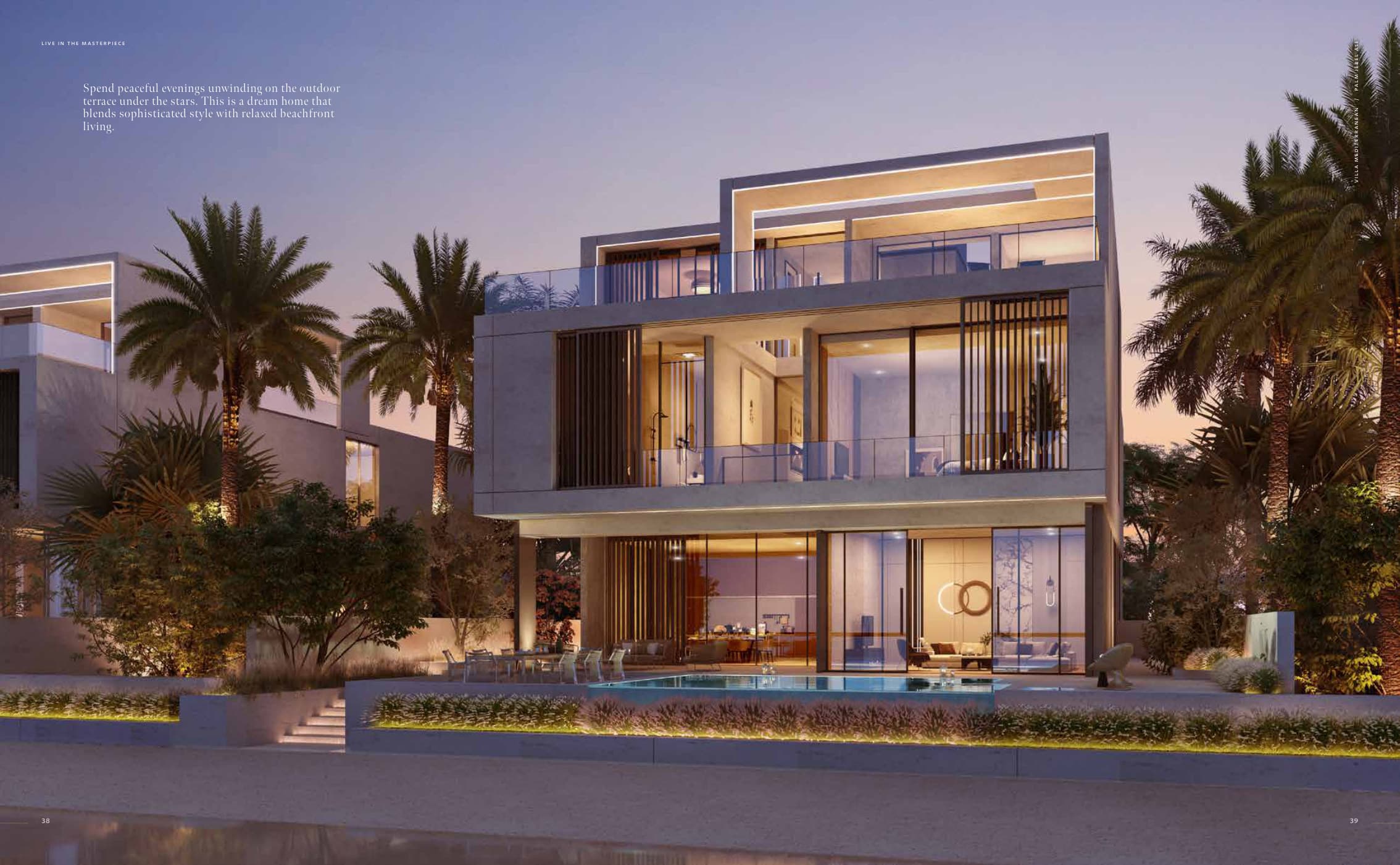 Villa Mediterranean — Palm Jebel Ali exterior rendering
